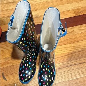 Serra Black Multi-Color Rain Boots prc